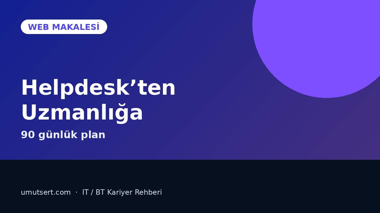 Helpdesk’ten Uzmanlığa Nasıl Geçilir? makale kapağı